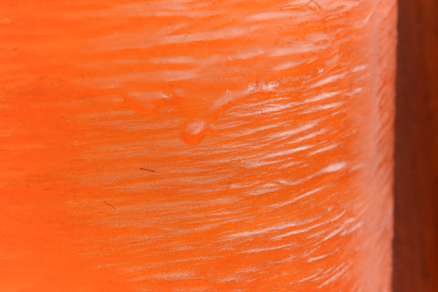 Vintage Large Orange Fibreglass Rocket Style Floor Lamp