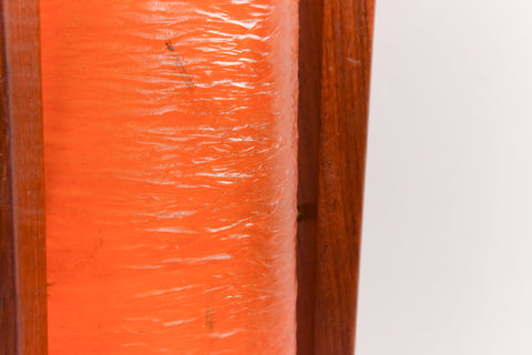 Vintage Large Orange Fibreglass Rocket Style Floor Lamp
