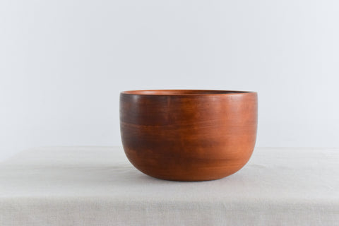 Vintage Rustic Mid-Century Hand Turned Wooden Fruit Bowl