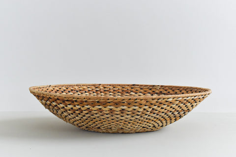 Vintage Large Rustic Wicker / Woven Basket Bowl