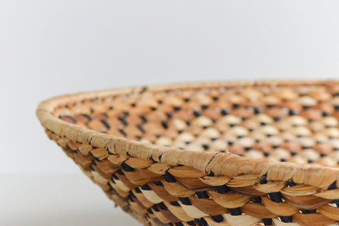 Vintage Large Rustic Wicker / Woven Basket Bowl