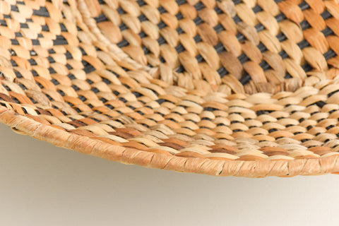 Vintage Large Rustic Wicker / Woven Basket Bowl