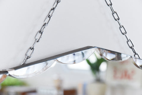 Vintage Large Shield Shape Frameless Bevelled Wall Mirror