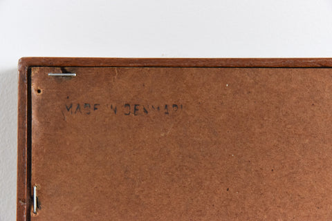 Vintage Long Danish Teak Mirror with Curved Concave Frame