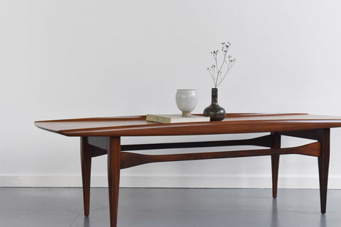 Vintage Long Teak Coffee Table
