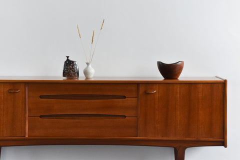 Vintage Long Teak Sideboard by Younger