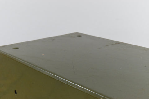 Vintage Green Metal Filing Box Single Drawer Veteran Series