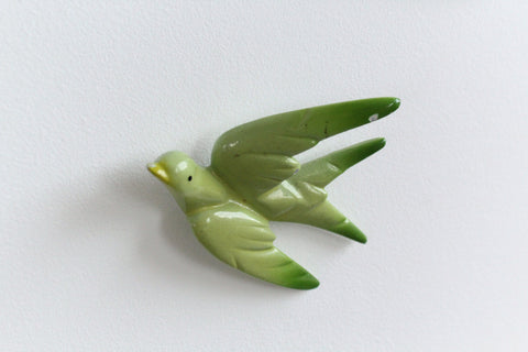 Vintage Kitsch Metal Swallow Wall Hanging Plaques