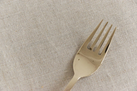 Vintage 1950s 32 Piece Gold Cutlery Set in the Manner of Scanline by Sigvard Bernadotte