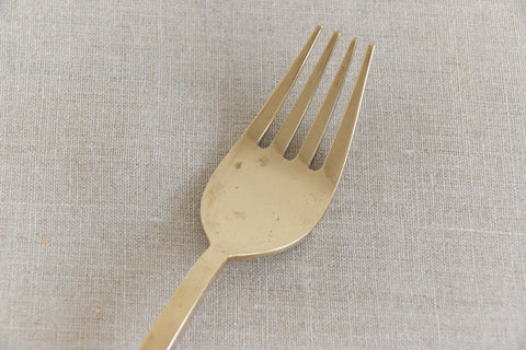 Vintage 1950s 48 Piece Gold Cutlery Set in the Manner of Scanline by Sigvard Bernadotte