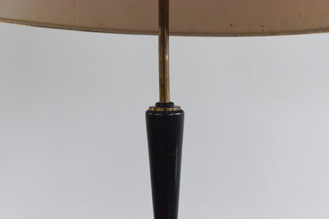 Vintage Mid Century Modern 1950s Tripod Standing Lamp and Shade