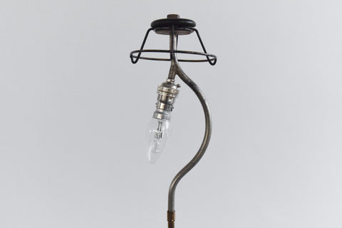 Vintage Mid Century Modern 1950s Tripod Standing Lamp and Shade