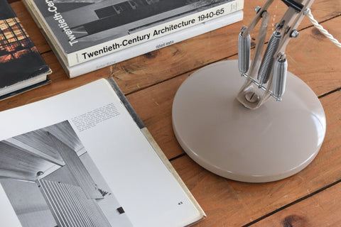 Vintage Mushroom Beige Anglepoise Apex 90 Lamp by Herbert Terry & Sons