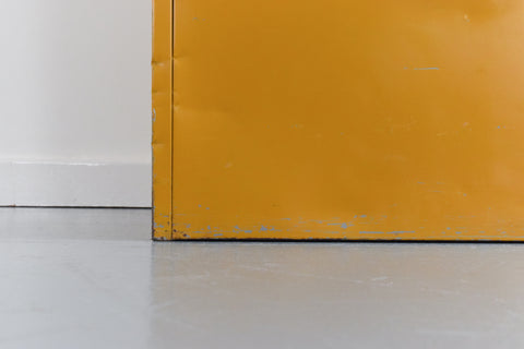 Vintage Mustard 10 Drawer Metal Filing Cabinet by Art Metal