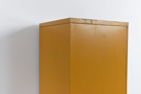 Vintage Mustard 10 Drawer Metal Filing Cabinet by Art Metal