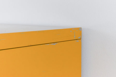 Vintage Mustard 10 Drawer Metal Filing Cabinet by Art Metal