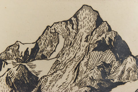 Vintage Original 1920s Framed Etching by Francis Sydney Unwin