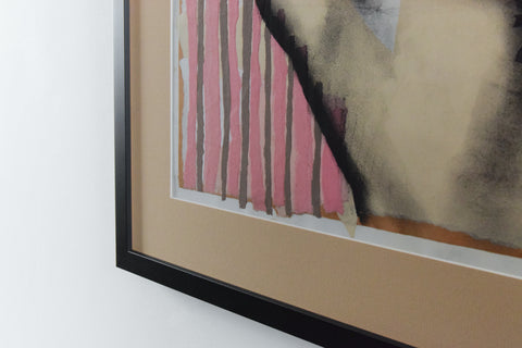 Vintage Original 1987 Mixed Media Nude Male Life Drawing by Artist Robert Arthur Bramwell