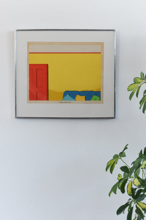 Vintage Original Screen Print Artist Proof by Jeffery Edwards Dated 1969 Titled 'Terrible Rising Damp'