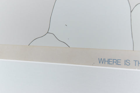 Vintage Original Screen Print by Jeffery Edwards Dated 1970 Titled 'Where Is That Cat'