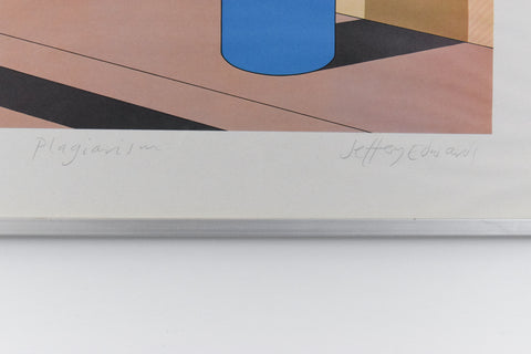 Vintage Original Screen Print by Jeffery Edwards Titled 'Plagiarism'