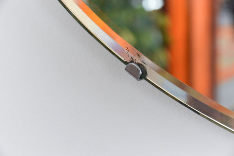 Vintage Frameless Oval Bevelled Mirror