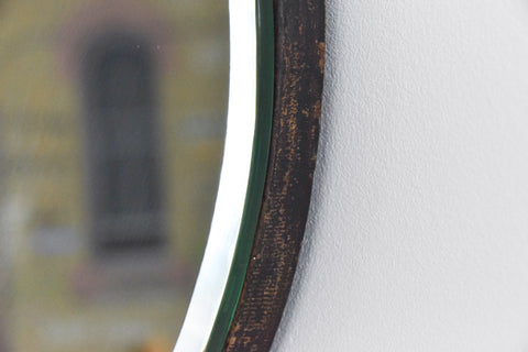 Vintage Frameless Oval Bevelled Mirror