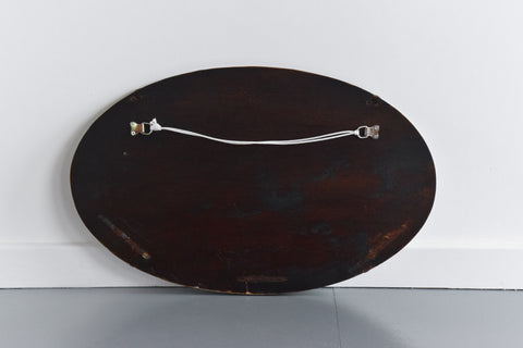 Vintage Frameless Oval Bevelled Mirror