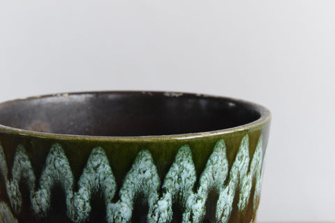 Vintage Pair of Green West German Plant Pots