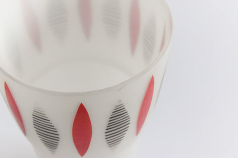 Vintage Pair of 1950s Patterned Glass Pendant Light Shades
