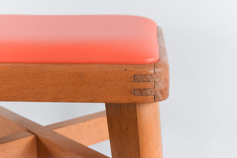 Vintage Pair of 1960s Wooden Stools by Stoe