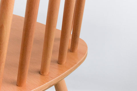 Vintage Pair of Danish Mid Century Beech Dining Chairs by Farstrup