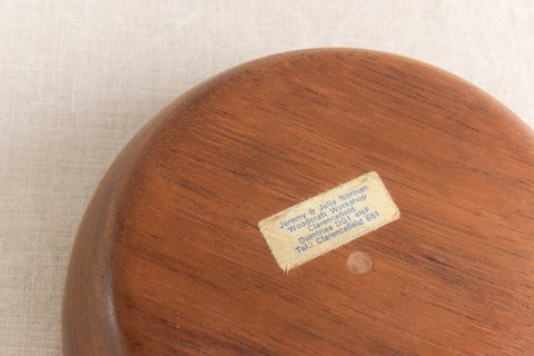 Vintage Pair of Rustic Hand Turned Wooden Bowls