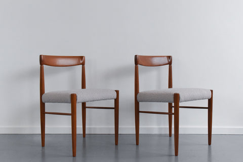 Vintage Pair of Teak Dining Chairs by H.W. Klein for Bramin