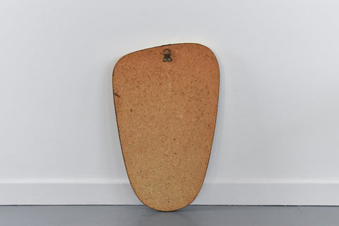 Vintage 1950s Small Atomic Style Asymmetric Wall Mirror