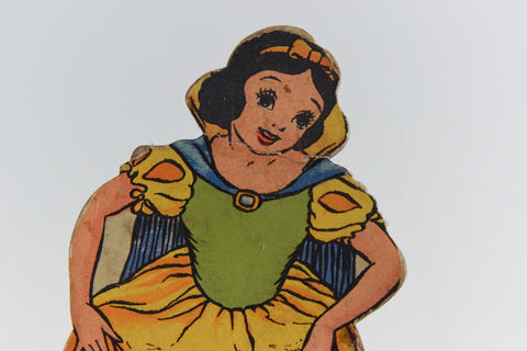 Rare Vintage Disney's Snow White and the Seven Dwarfs Cardboard Cut Out Figurines