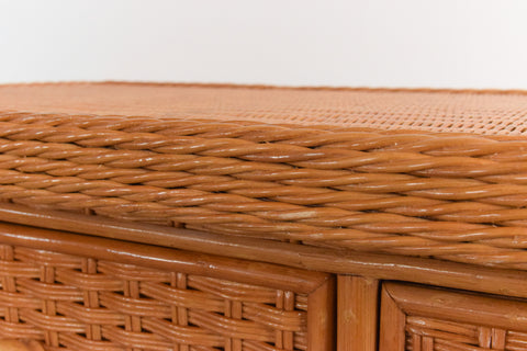 Vintage Rattan Chest of Drawers
