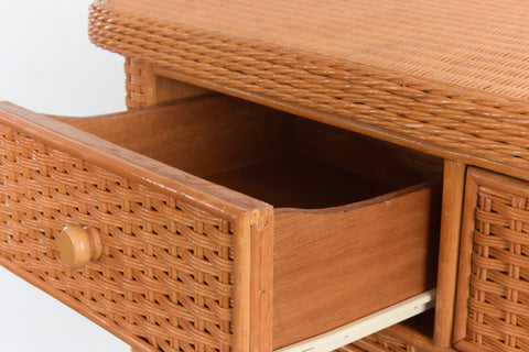 Vintage Rattan Chest of Drawers