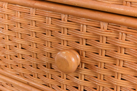 Vintage Rattan Chest of Drawers