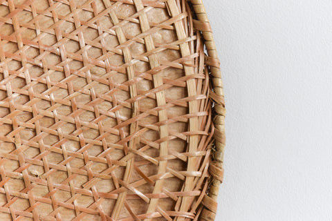 Vintage Rattan Coolie Hat