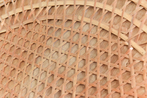 Vintage Rattan Coolie Hat