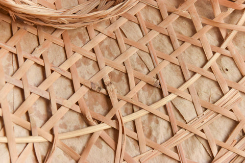 Vintage Rattan Coolie Hat