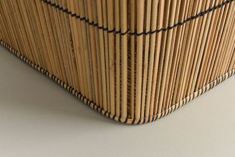 Vintage Wicker / Rattan Magazine Rack / Basket
