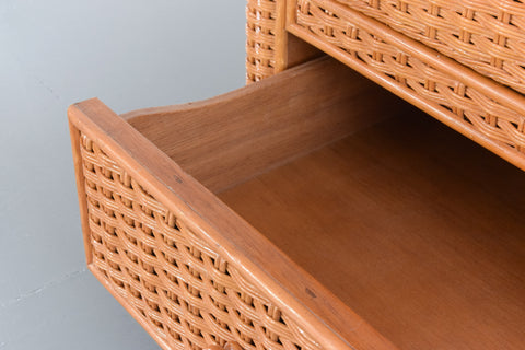 Vintage Rattan Wardrobe