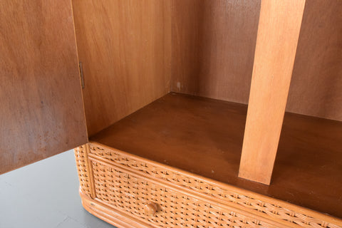 Vintage Rattan Wardrobe