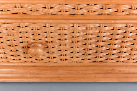 Vintage Rattan Wardrobe