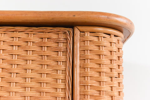 Vintage Rattan Wardrobe