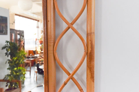 Vintage Rectangular Bamboo Mirror