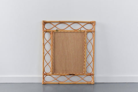Vintage Rectangular Bamboo Mirror