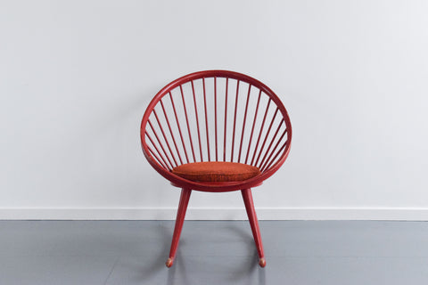 Vintage Circle Rocking Chair by Yngve Ekström for Stol AB Sweden